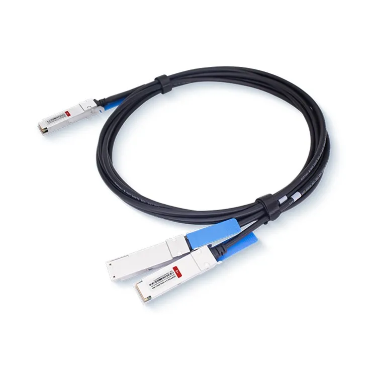 200G QSFP56 do 2X100G QSFP56 Breakout Pasywny kabel miedziany DAC z bezpośrednim mocowaniem